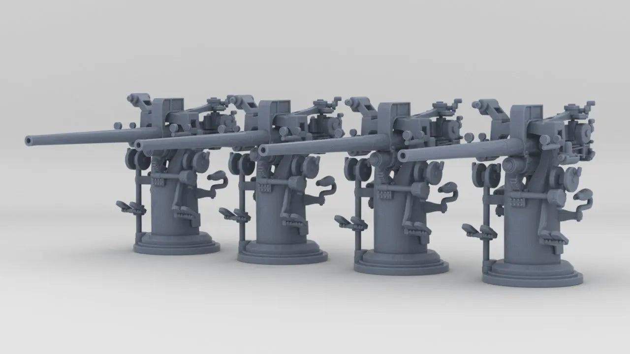 1/300 USN 3 inch 50 [7.62 Cm] Deck Gun Set (4pcs) Resin3Dinteractive