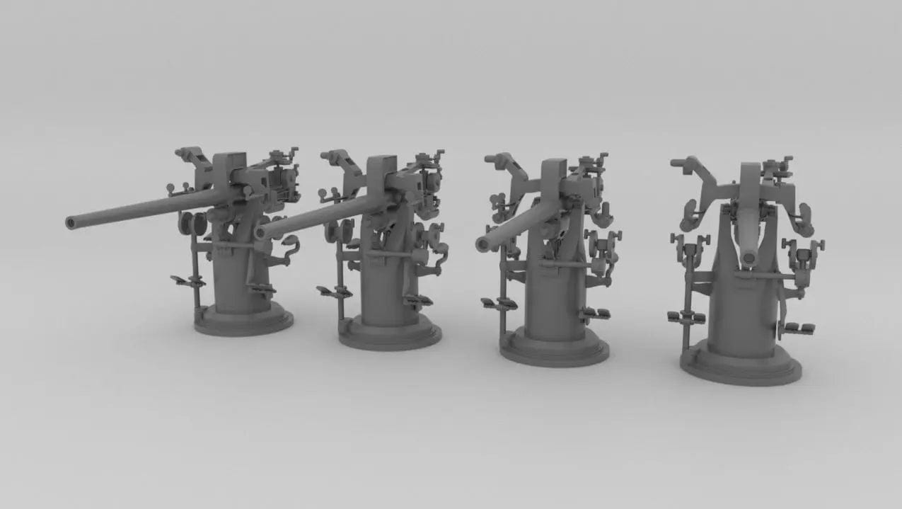 1/300 USN 3 inch 50 [7.62 Cm] Deck Gun Set 4pcs - distefan 3d print