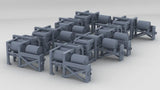 1/300 USN Depth Charge Loader Rack Loaded Set (8pcs)