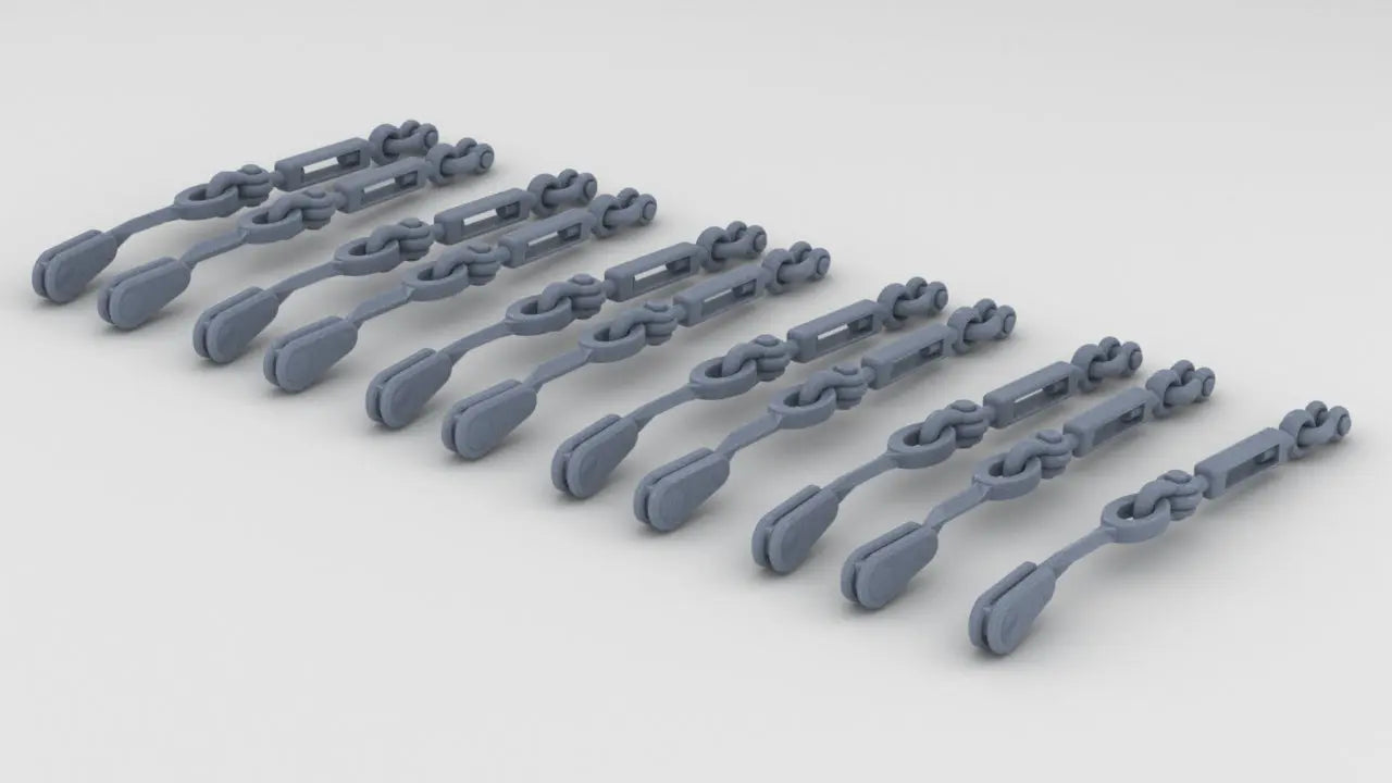 1/32 DKM U-Boot Turnbuckles Set (11pcs) Resin3Dinteractive
