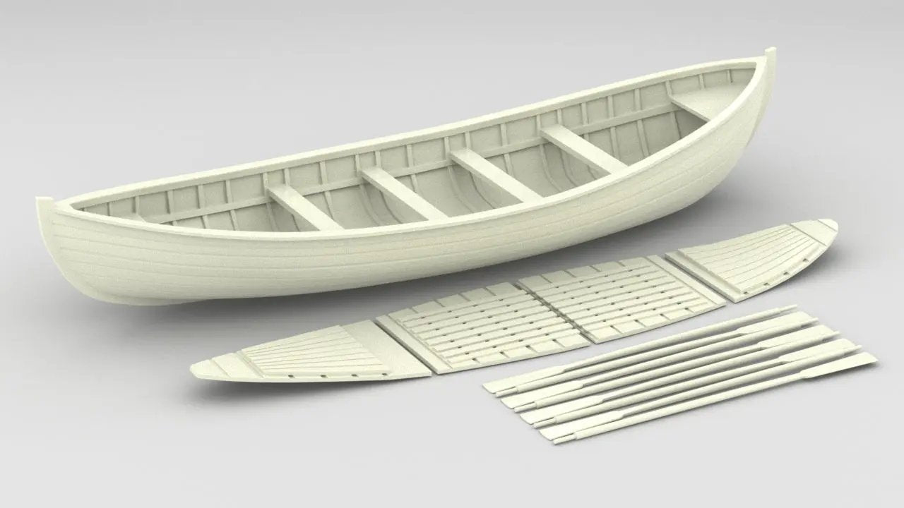 1/32 USLSS 26' Monomoy Pulling Surf Boat Set - distefan 3d print