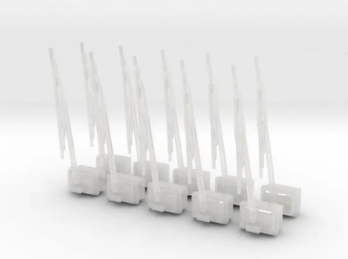 1/32 USN windshield windscreen wiper set 10pcs - distefan 3d print