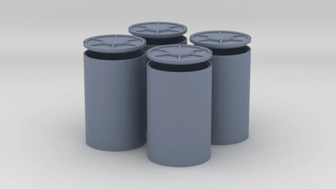 1/32 DKM Depth Charge (Wasserbombe) Set (4pcs) - distefan 3d print