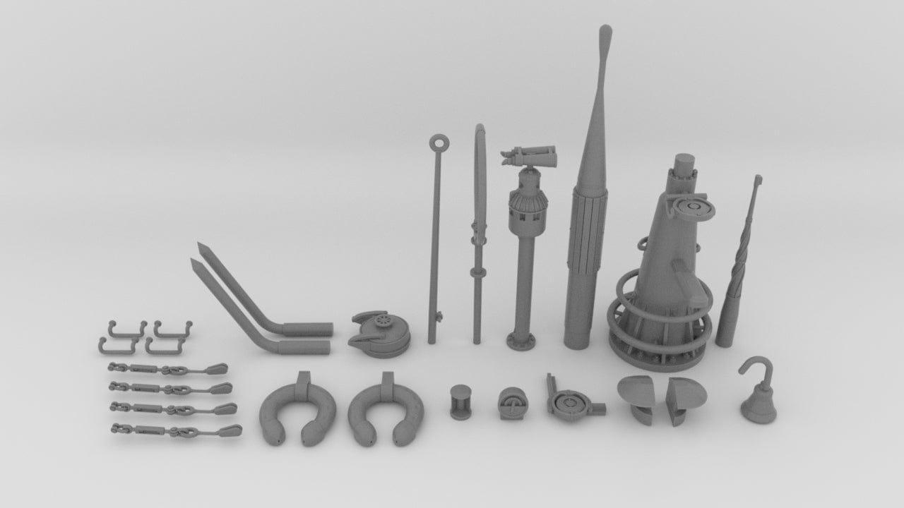 1/32 DKM U-Boot VIIC Conning Tower Detail Kit - distefan 3d print