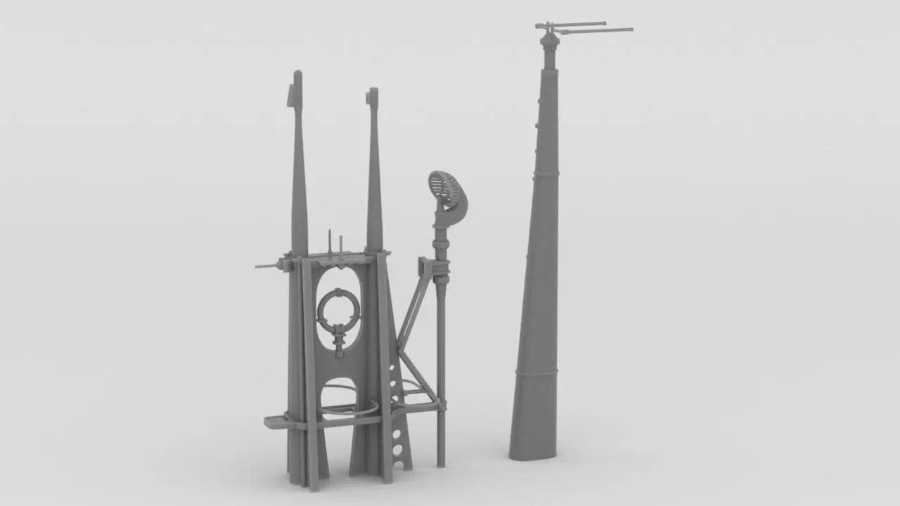 1/32 US Gato Conning Tower Details Set - distefan 3d print