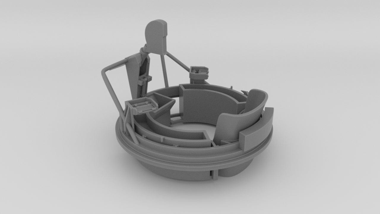 1/32 USN Pt Boat 109 - 0.50 Gun Mount Forward - distefan 3d print