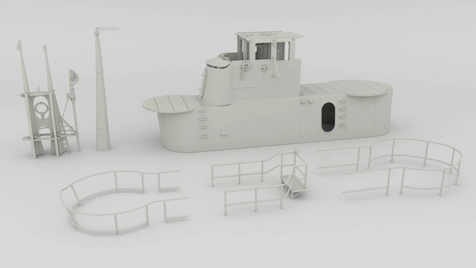 1/35 US Gato Conning Tower Set - distefan 3d print