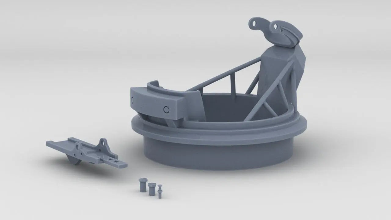 1/35 US PT Boat 20mm Mount Mk-12 MOD1 w/o 20mm Oerlikon Resin3Dinteractive