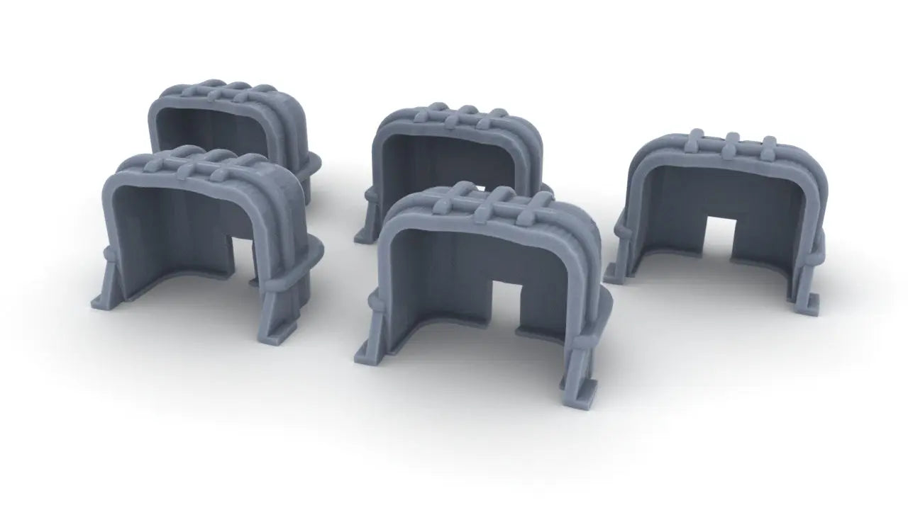 1/35 USN Blast Hood for 5"/38 cal. Mounts Set (5pcs) Resin3Dinteractive