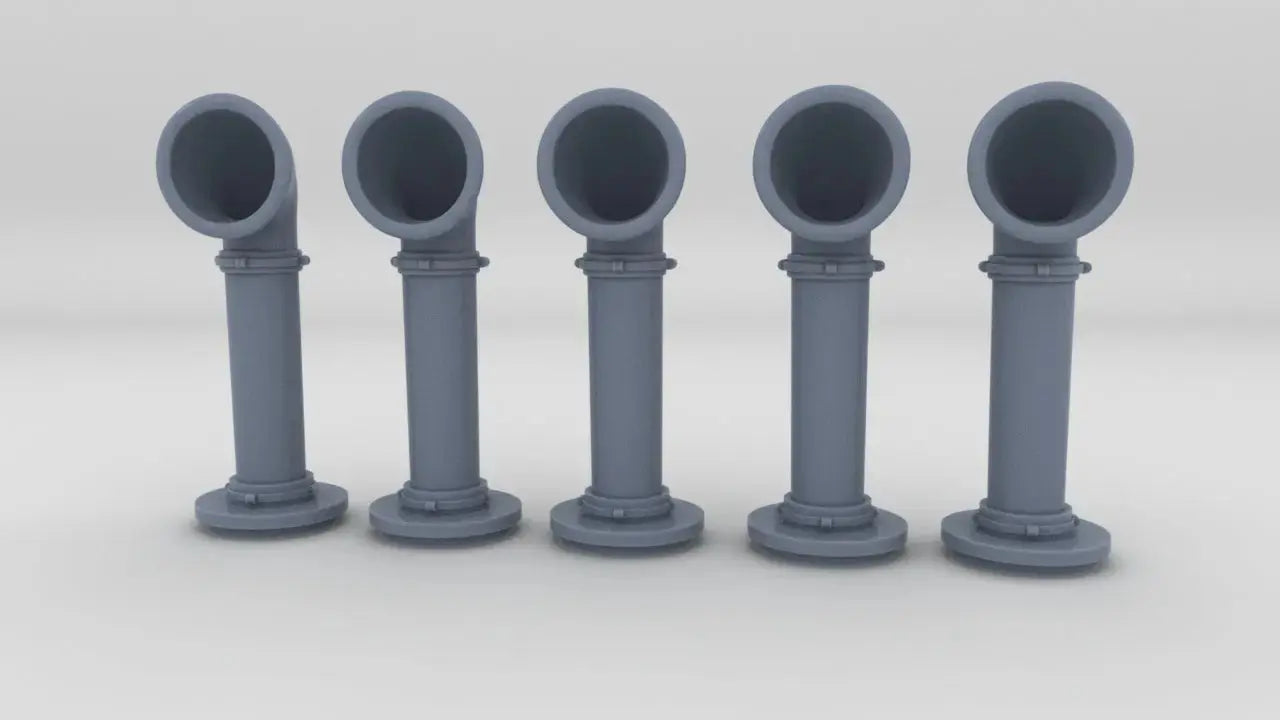 1/35 USN PT Boat 109 Engine RM 7'' Cowl Vents Set (5pcs) - distefan 3d print