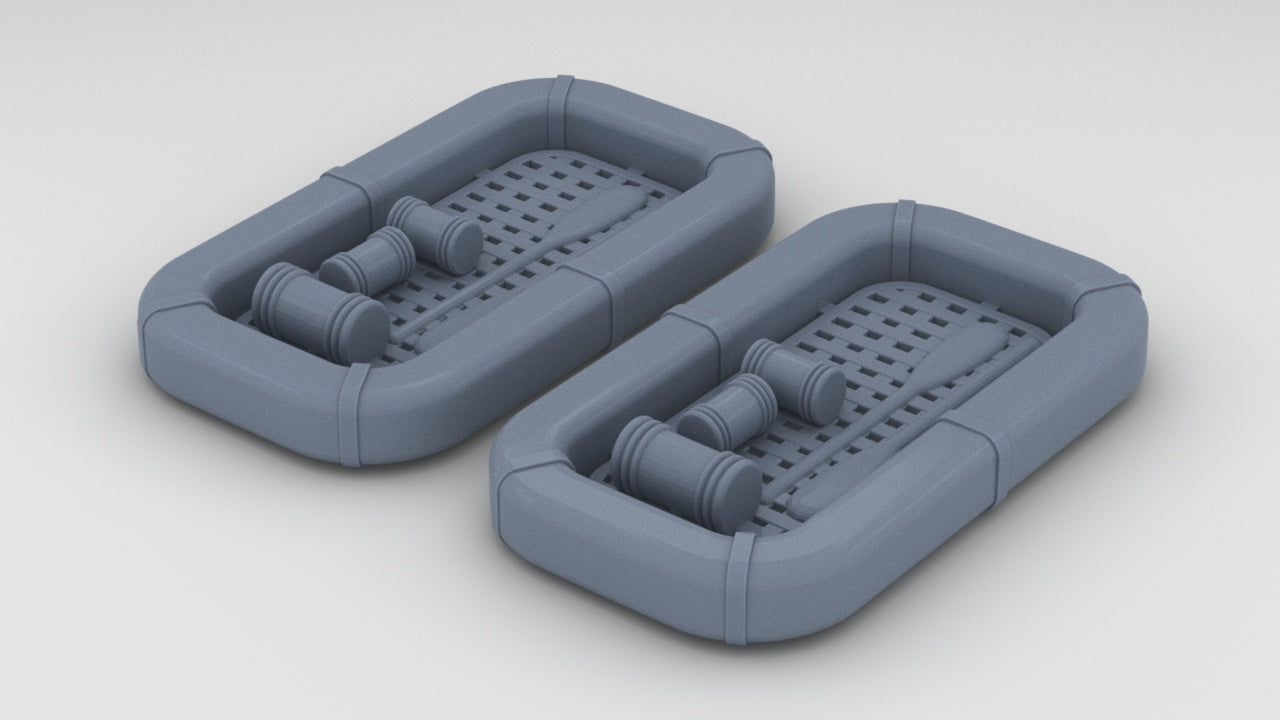 1/35 USS Sub Chaser Life Raft Set (2pcs) - distefan 3d print