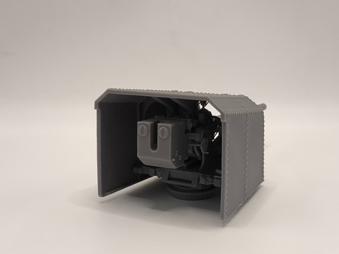 1/35 DKM 12.7cm (5in) SK C/34 Naval Gun Shielded - distefan 3d print
