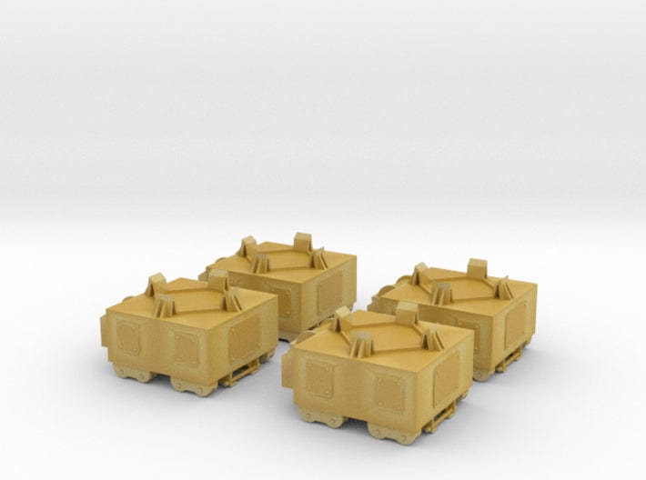 1/35 DKM Naval Mine Carts Set 4 pcs 3d printed