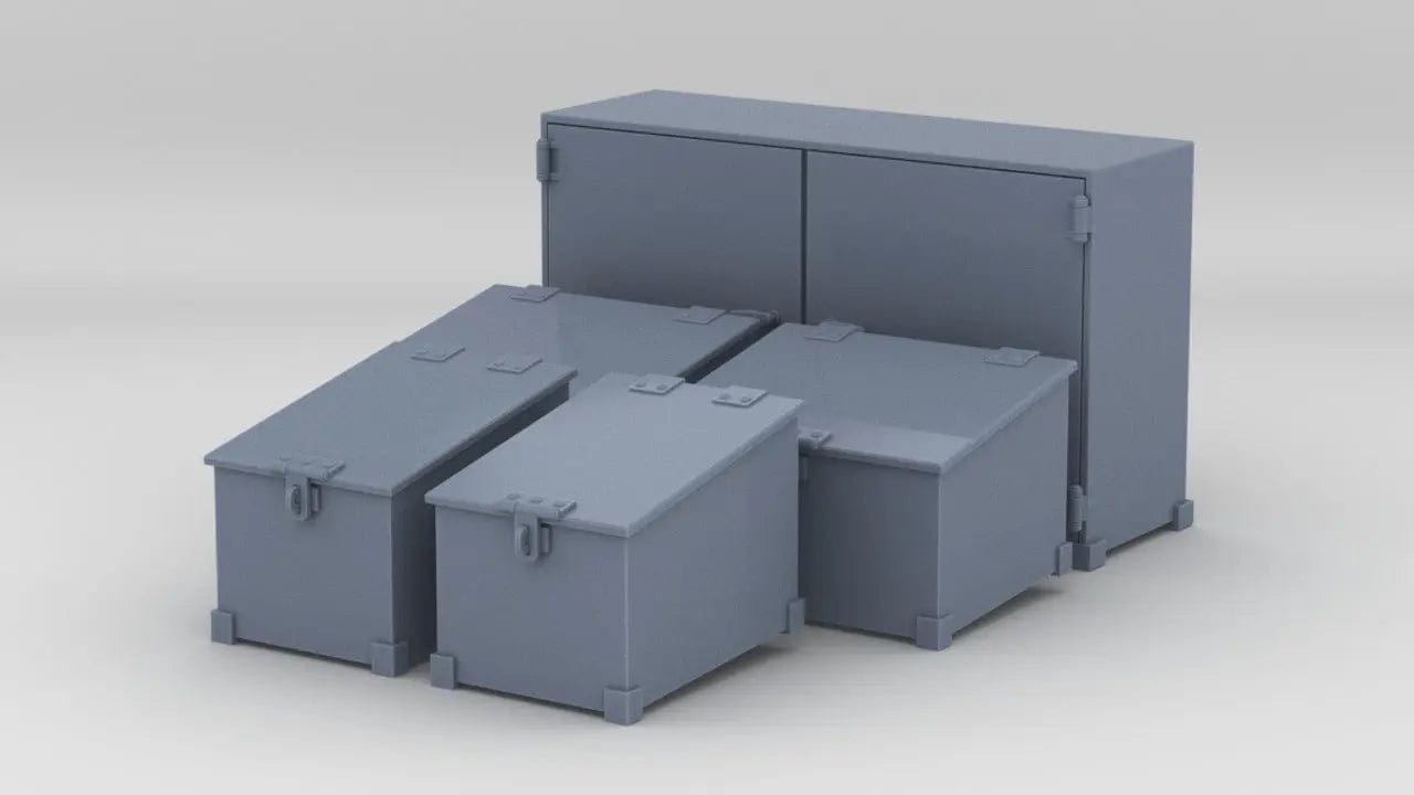 1/35 DKM Schnellboot Amidships Ammo Locker Set (5pcs) - distefan 3d 