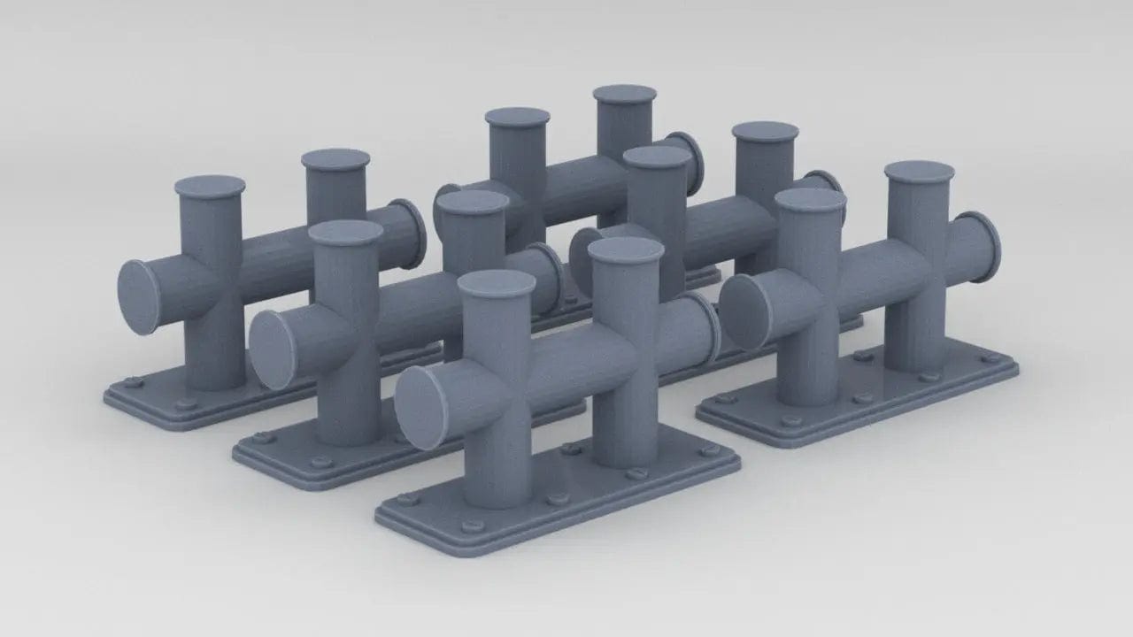 1/35 DKM Schnellboot Bollards Set (6pcs) - distefan 3d print