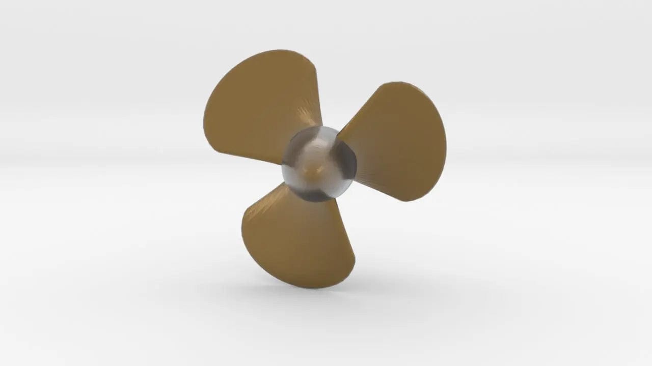 1/35 German Schnellboot Propeller C with 2mm Hub - distefan 3d print