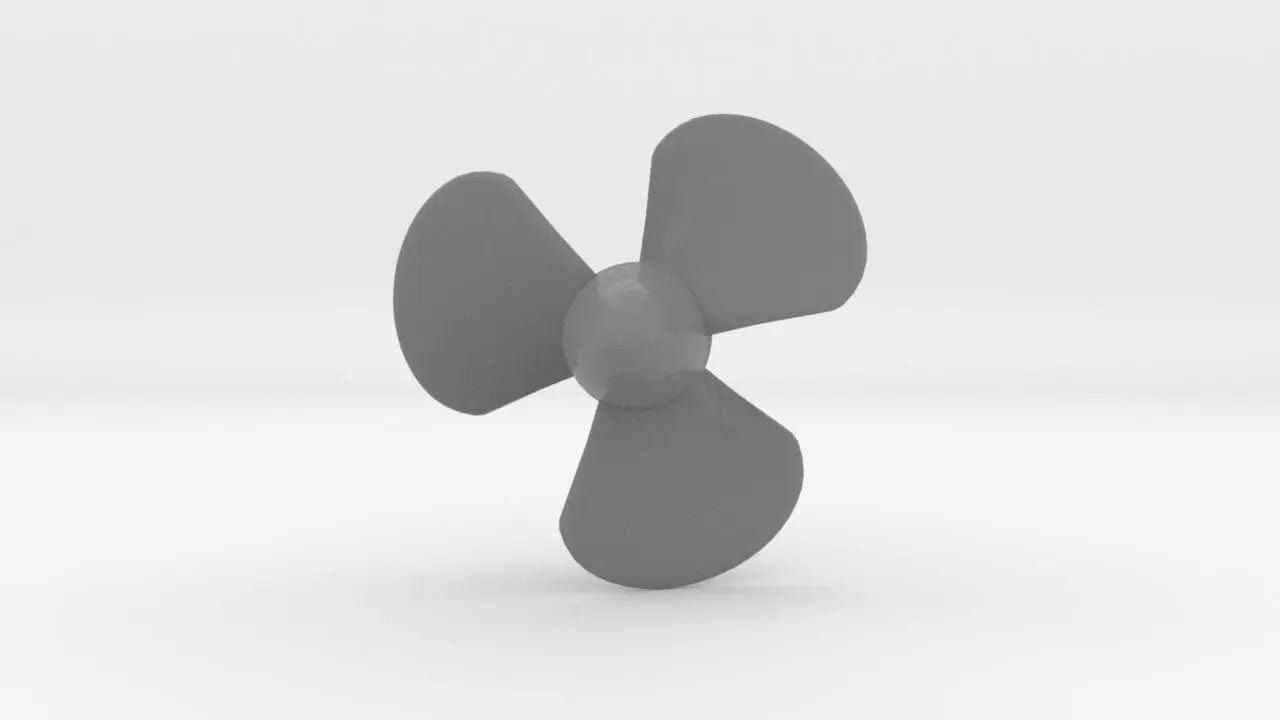 1/35 German Schnellboot Propeller L with 2mm Hub - distefan 3d print
