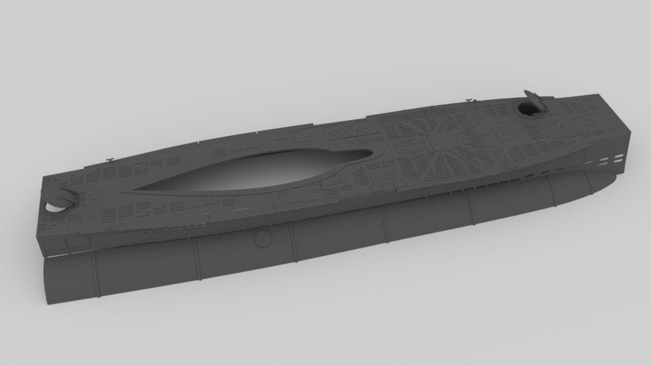 1/35 German Type VIIC Submarine Waterline - distefan 3d print