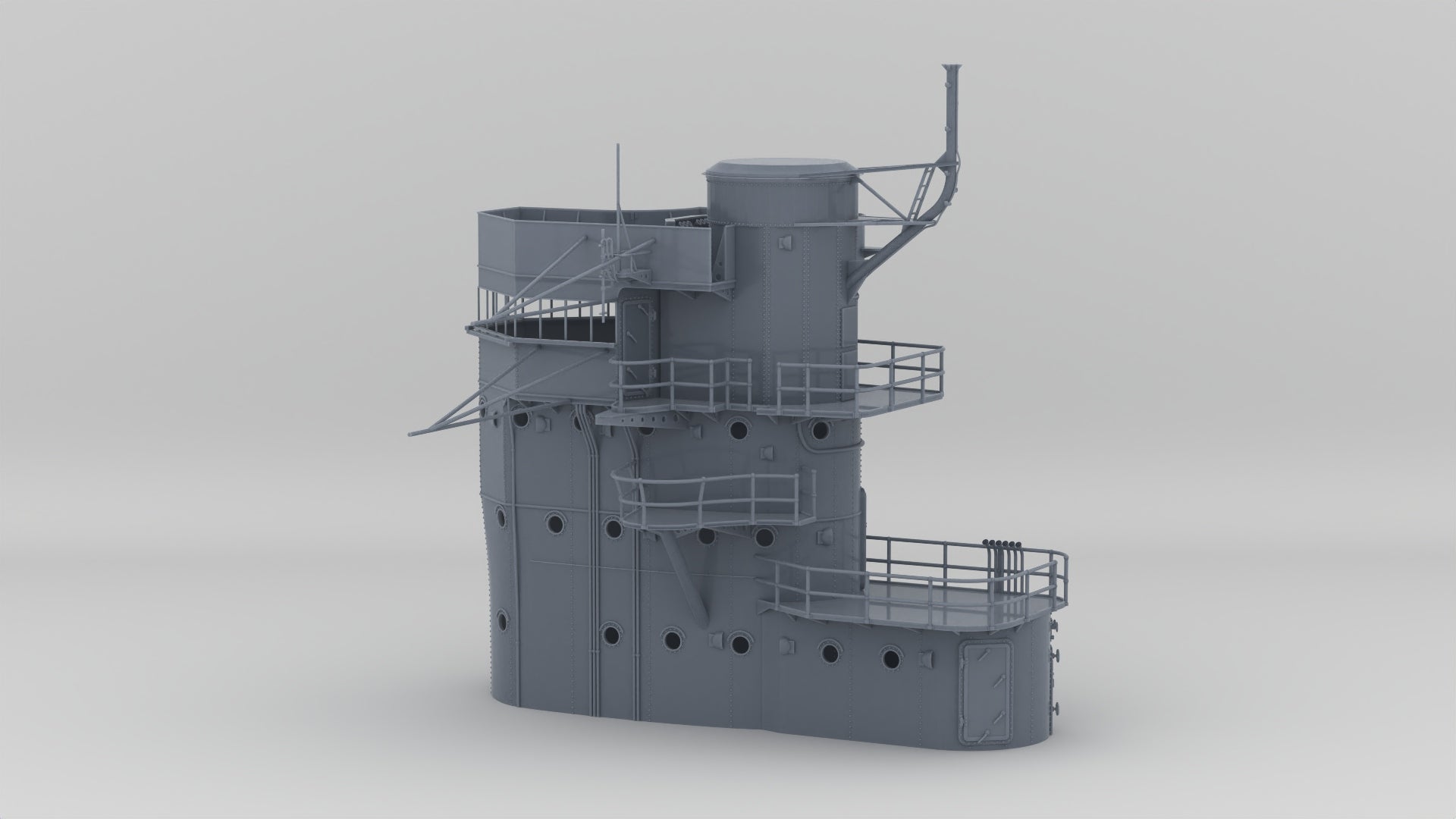 1/30 IJN Akagi Lower Tower 3dspro – alternate view