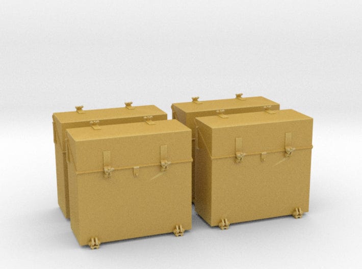 1/35 IJN storage box 25mm triple set 4pcs - distefan 3d print