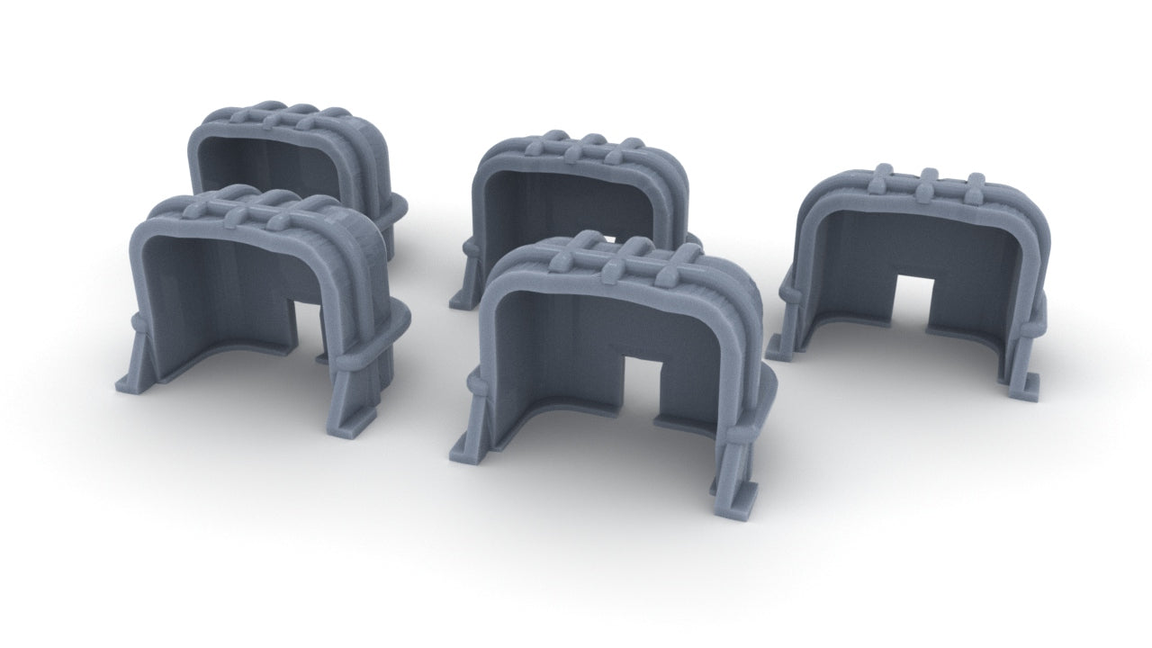 1/35 USN Blast Hood for 5"/38 cal. Mounts Set (5pcs) Resin3Dinteractive