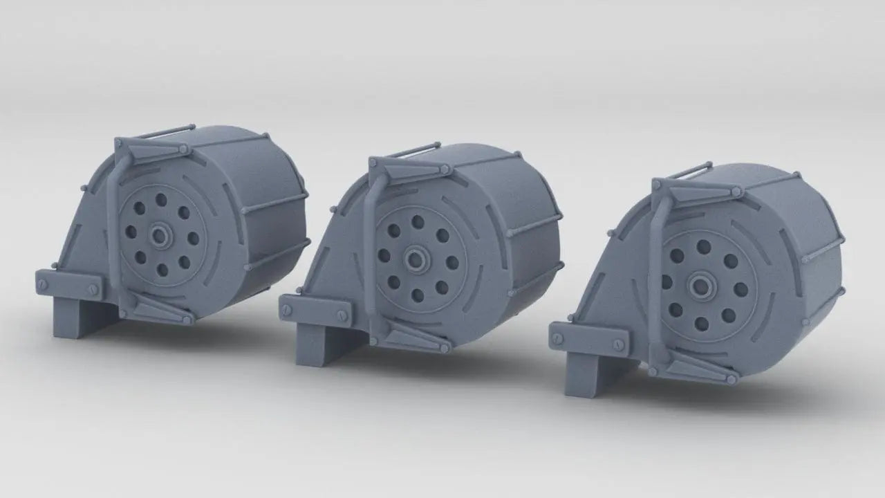 1/35 USN Oerlikon 20mm Ammo Magazine Set (3pcs) - distefan 3d print