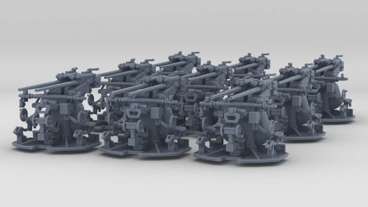 1/350 DKM 3.7cm SK C/30 Twin Gun Set (9pcs) Resin3Dinteractive
