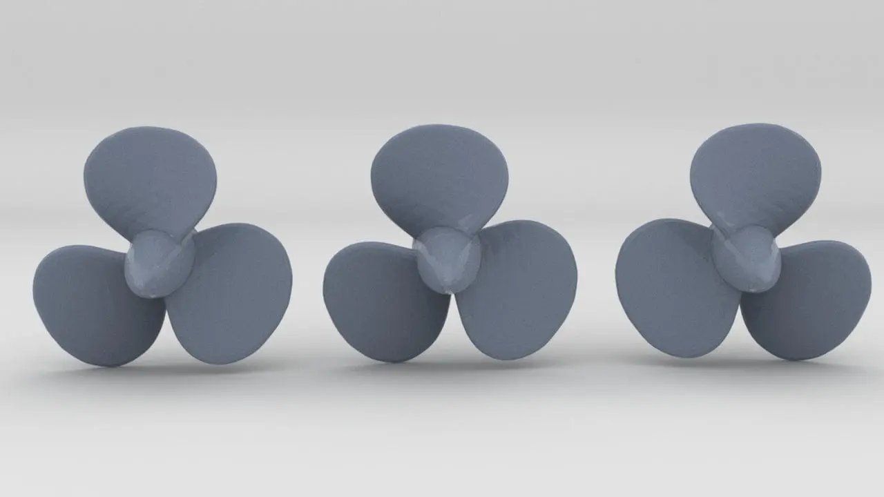 1/350 DKM Bismarck Propellers Set (3pcs) - distefan 3d print