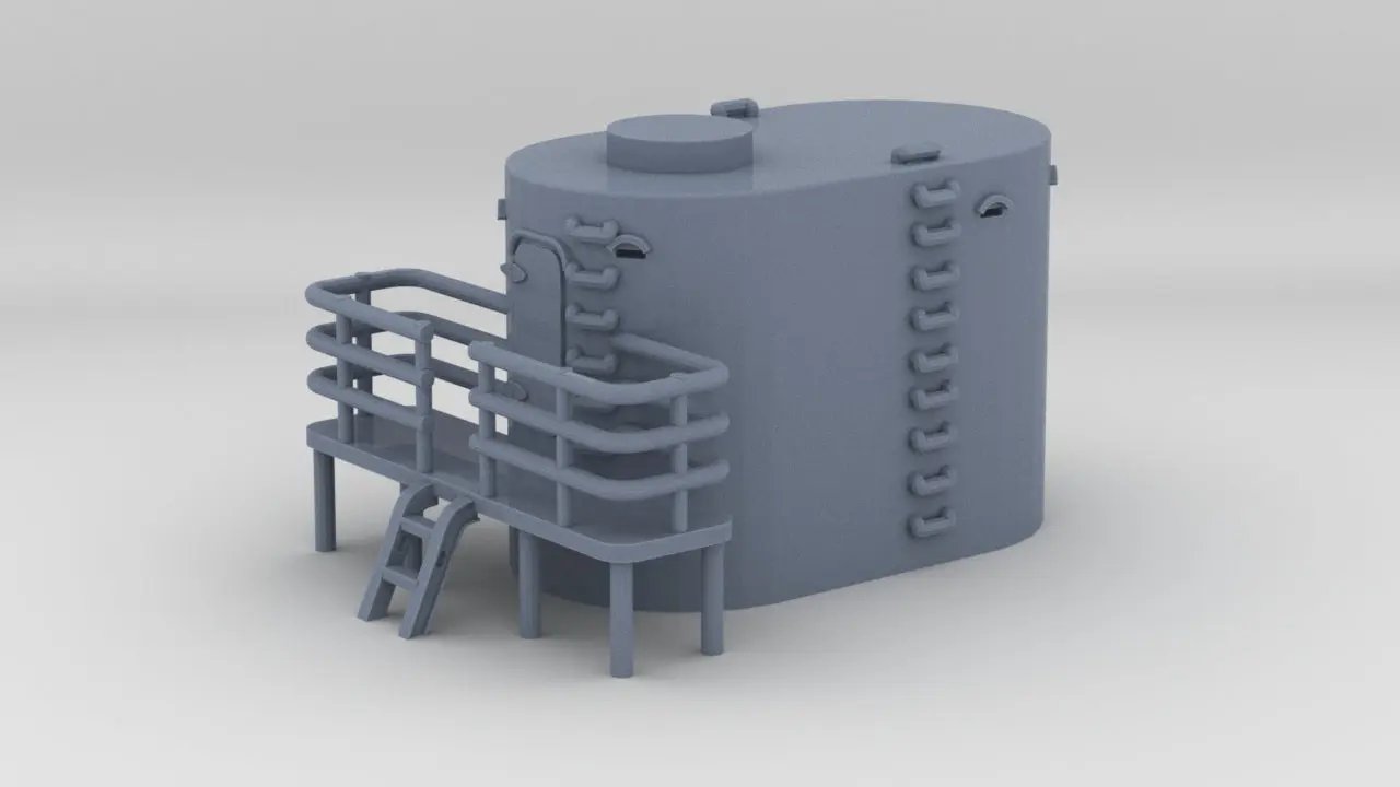 1/350 DKM Graf Spee Aft Rangefinder Command Post 1 - distefan 3d print