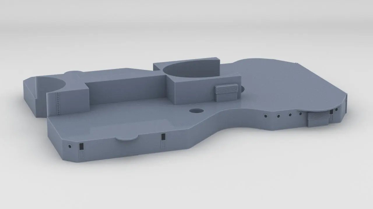 1/350 DKM H-39 Amidships Deck 1 - distefan 3d print