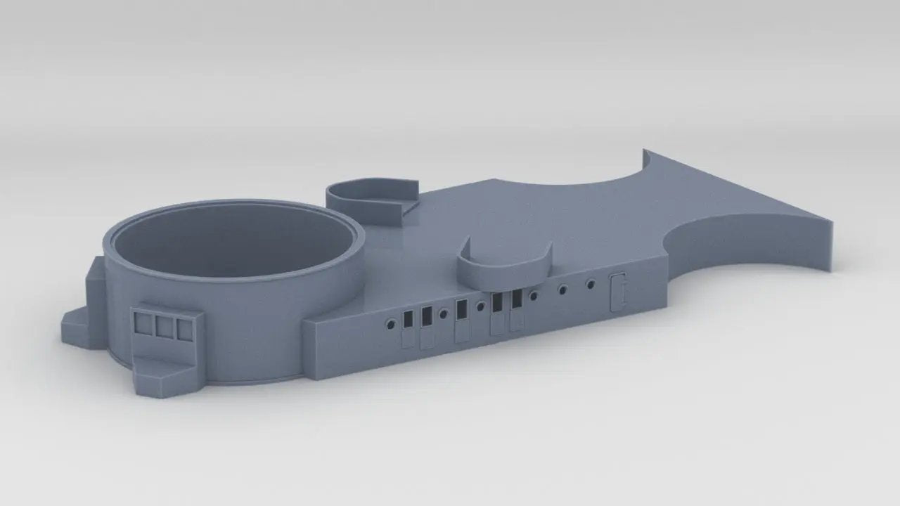 1/350 DKM H-39 Forward Deck 1 - distefan 3d print