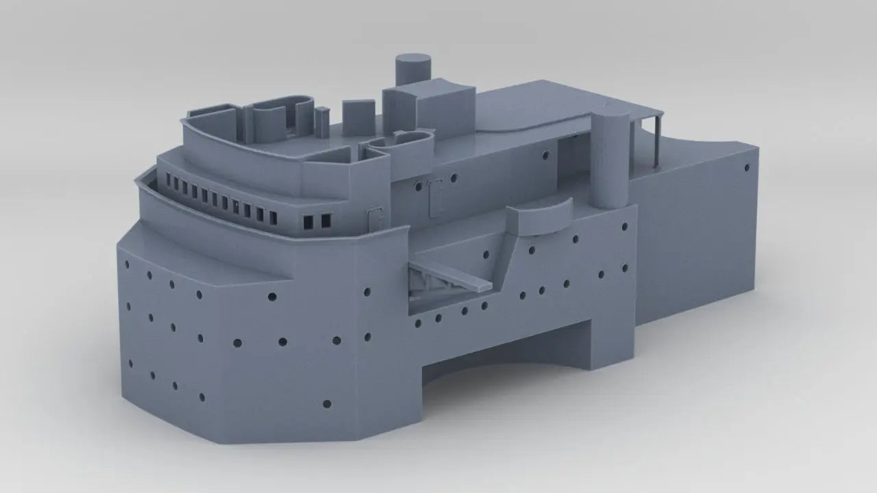 1/350 DKM H-39 Forward Deck 2-3-4-5 - distefan 3d print