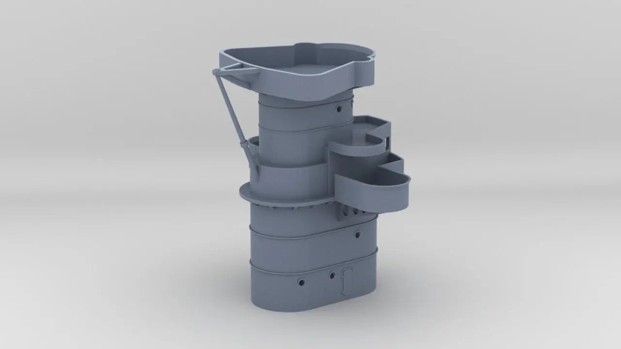 1/350 DKM H-39 Forward Deck 6 Command Bridge - distefan 3d print