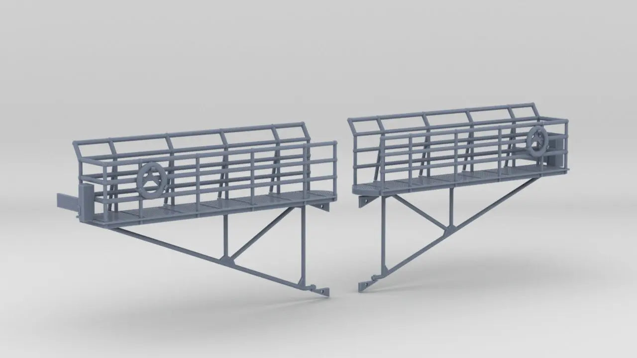 1/350 DKM Lutzow Bridge Wings Set (2pcs) - distefan 3d print