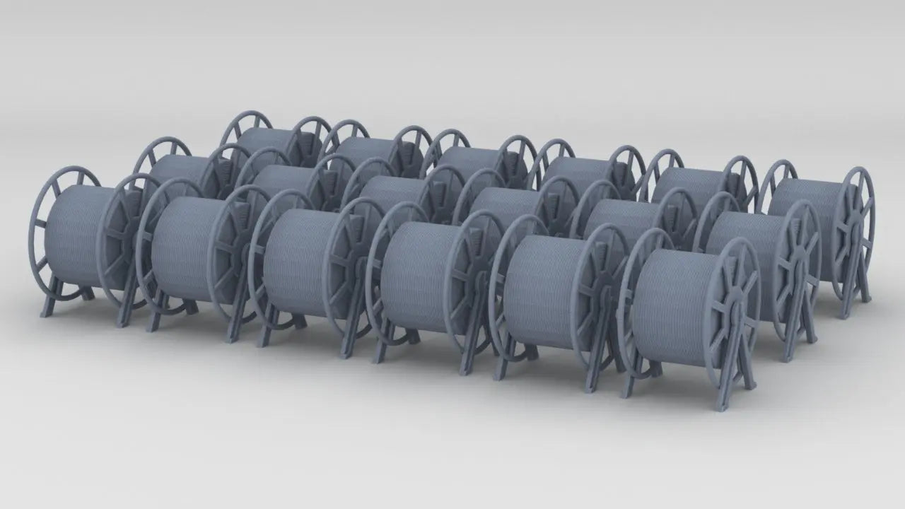 1/350 DKM Rope Reels (Mid) Set (18pcs) Resin3Dinteractive