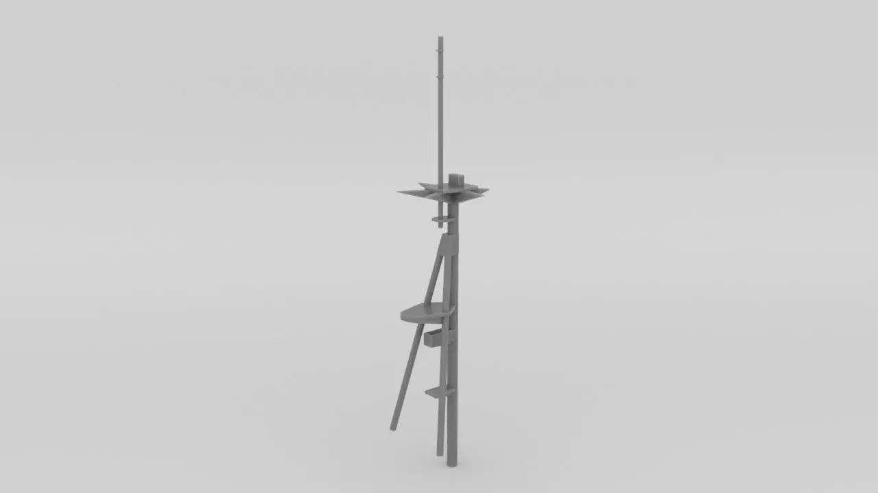 1/350 HMS Barham Main Mast Aft Resin3Dinteractive