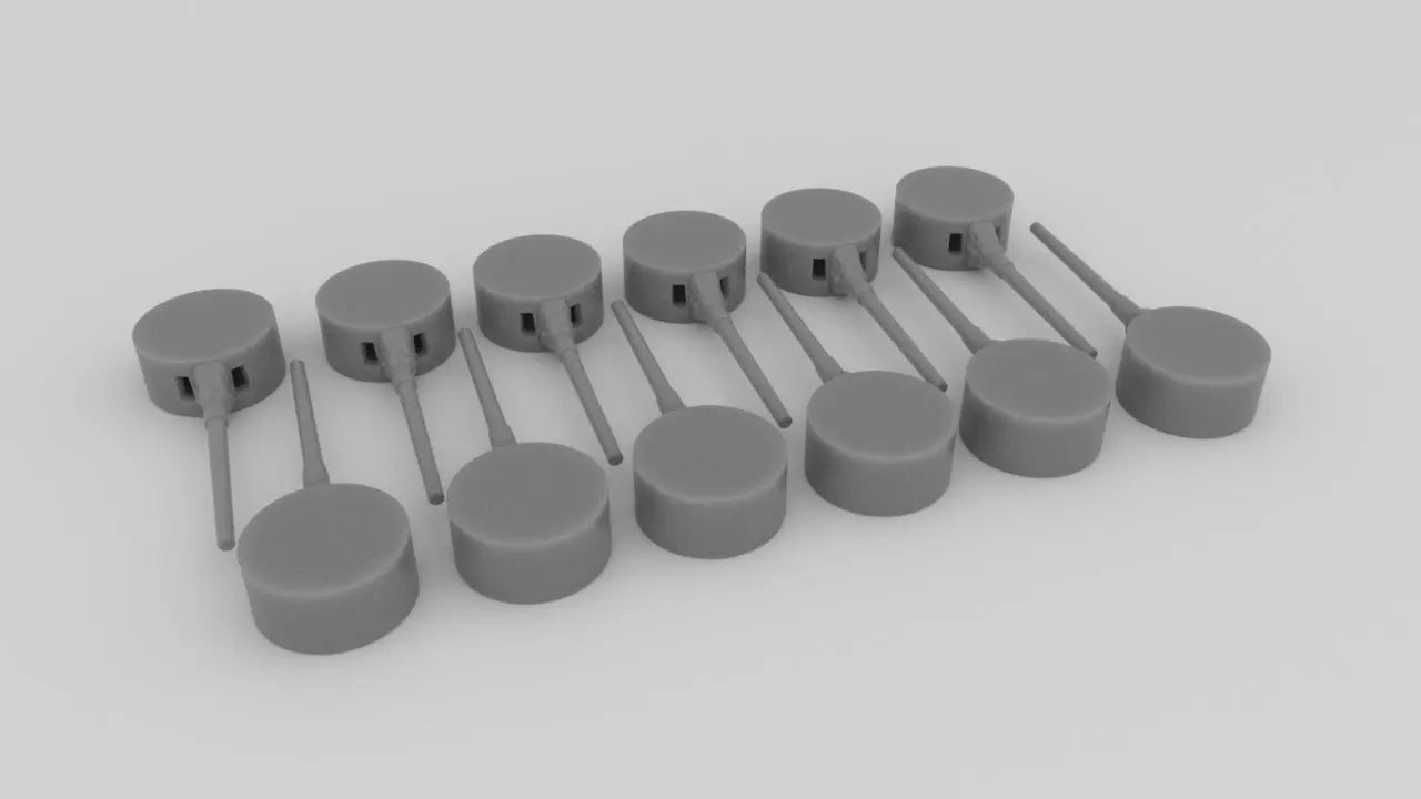 1/350 HMS Barham Single 6'' (152 mm) Gun Set Resin3Dinteractive