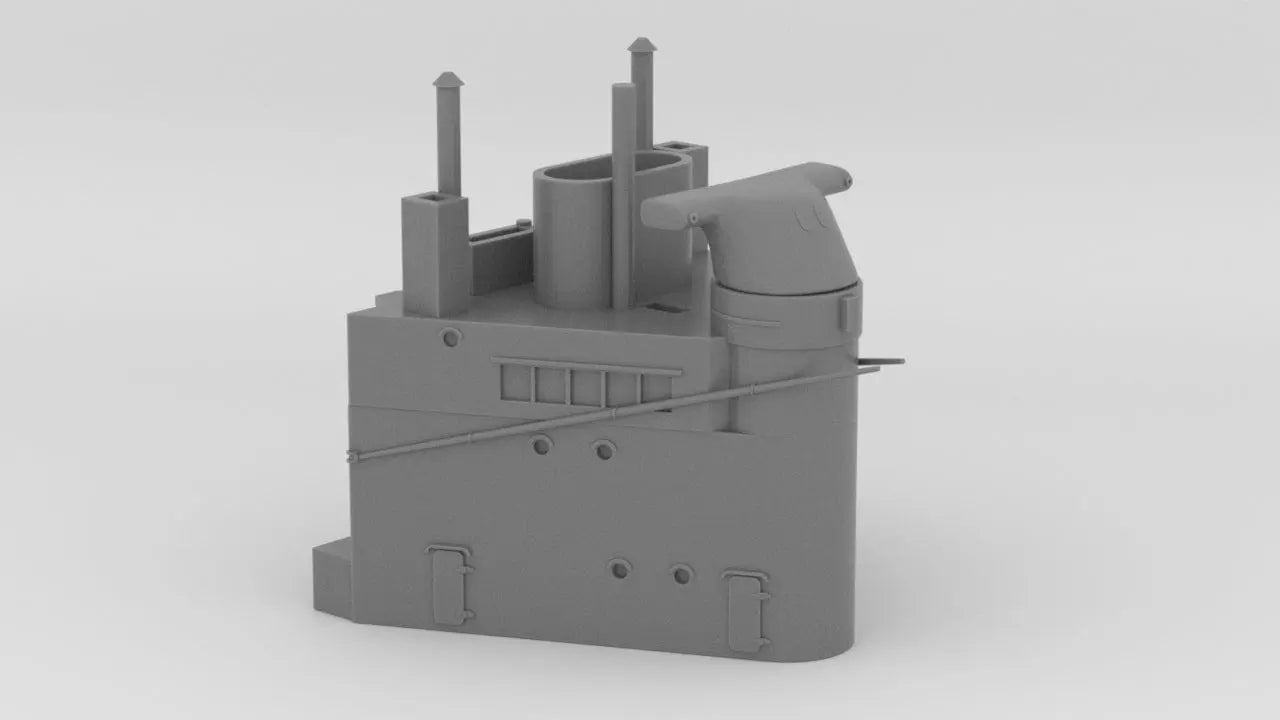 1/350 HMS Warspite Superstructure Aft - distefan 3d print