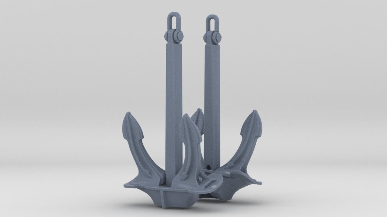 1/350 IJN Anchor Main 8.5 Ton Set (2pcs) - distefan 3d print