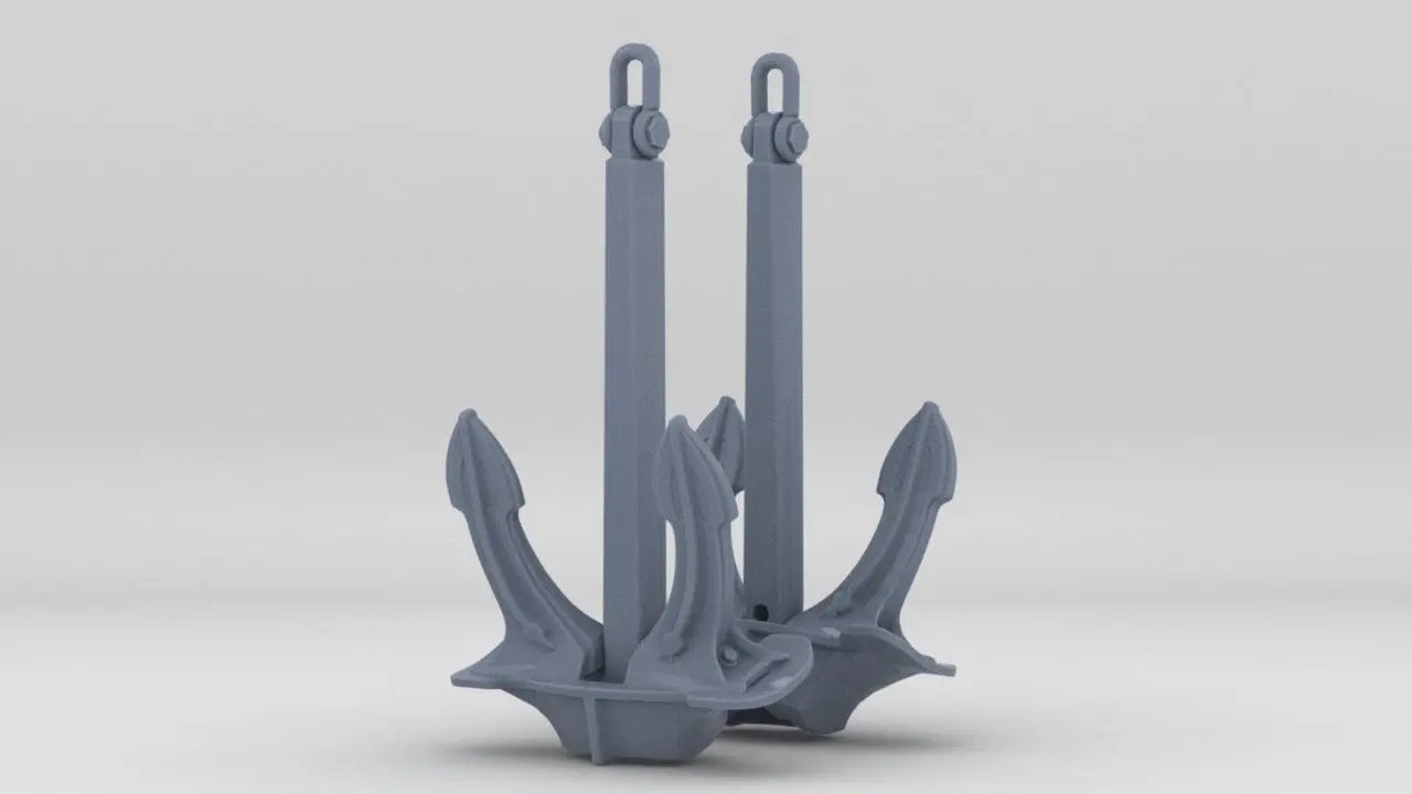 1/350 IJN Anchor Main 8.5 Ton Set (2pcs) - distefan 3d print