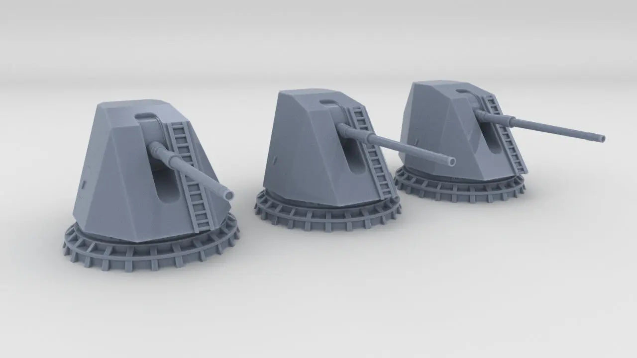 1/350 Italy Otobreda 127 mm/64 (5") LW Set (3pcs) Resin3Dinteractive