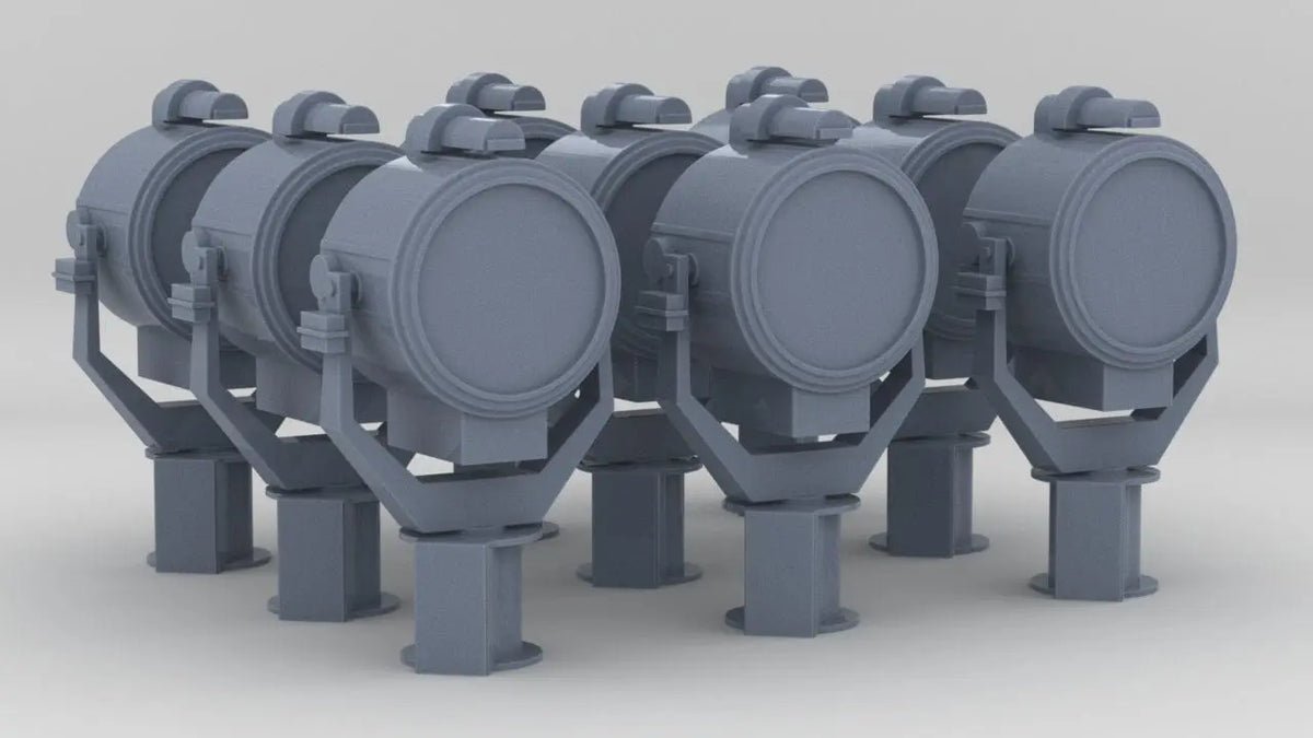 24 Inch Searchlight 1/350 USN 24-inch Searchlight Set (9pcs) - distefan 3d print