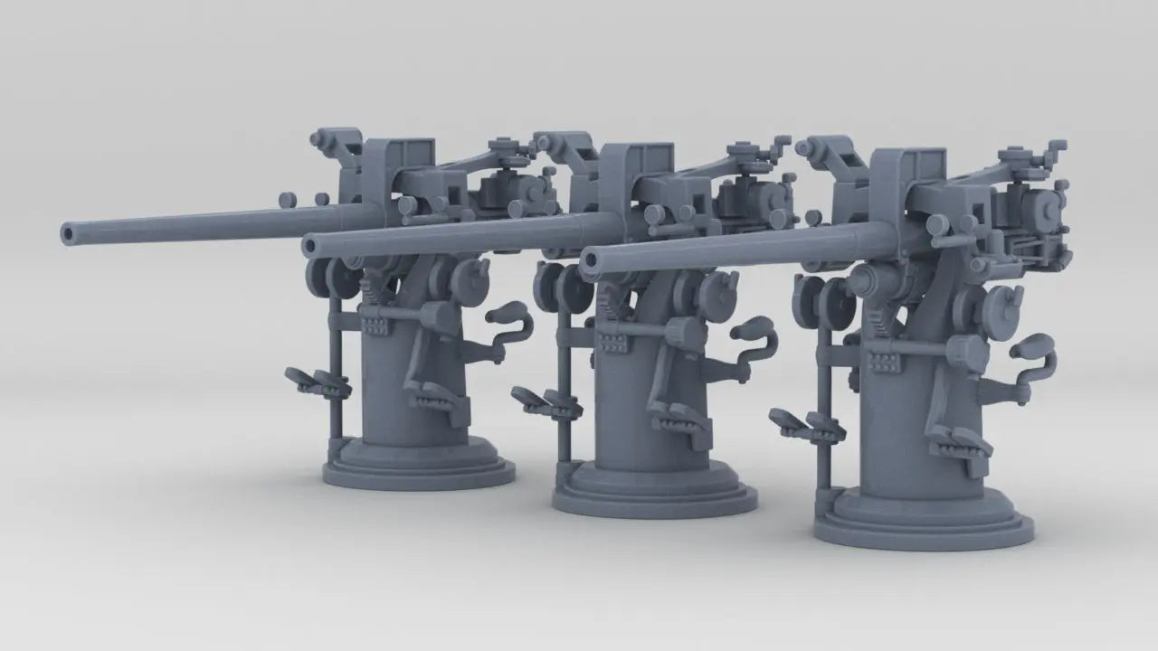 1/350 USN 3 inch 50 [7.62 Cm] Deck Gun Set (3pcs) Resin3Dinteractive