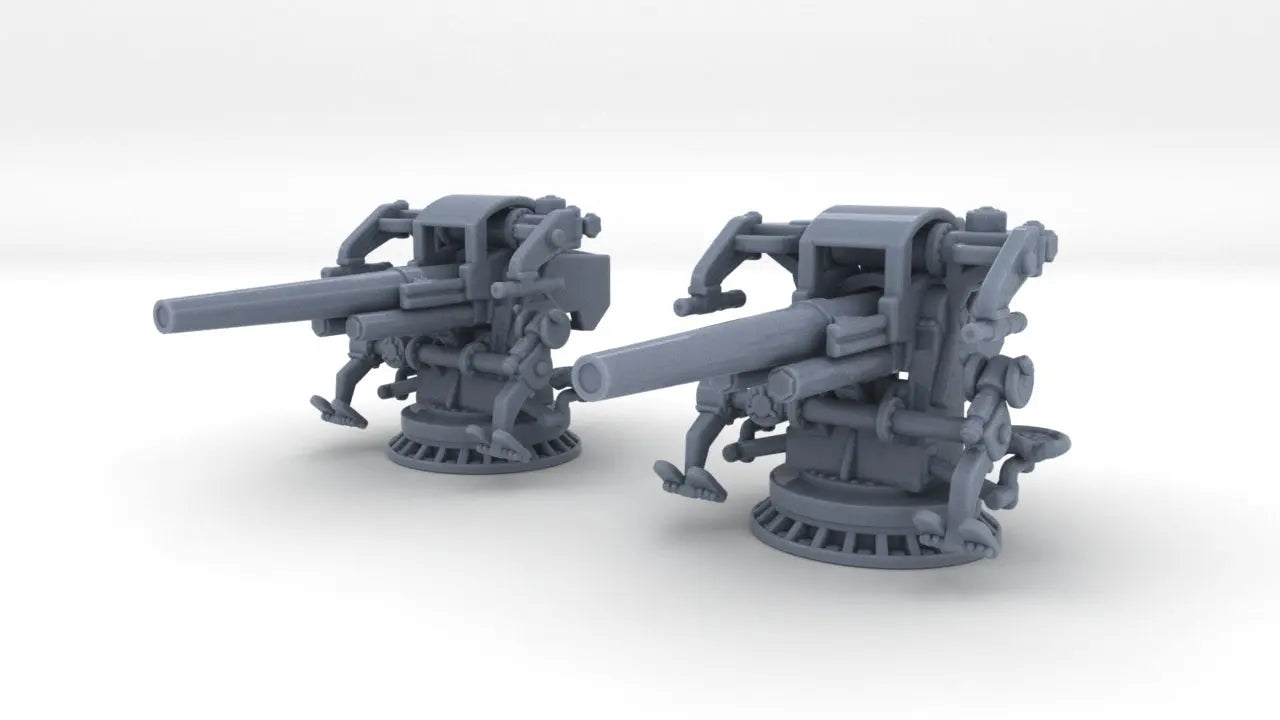 1/350 USN 5-Inch 25 Gun Deck Mount Mk40 Set (2 pcs) Resin3Dinteractive