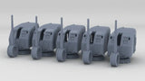 1/350 USN 5"/38 Cal. Gun Mounts Set (5pcs)