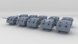1/350 USN 5"/38 Cal. Mk.12 Twin Mount Set (10pcs)