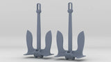 1/350 USN Anchor (30.000 lbs.) Set (2pcs)