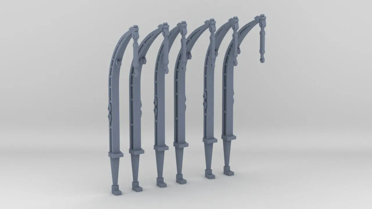 1/350 USN Hull Davits for Whaleboat Set (6pcs) - distefan 3d print