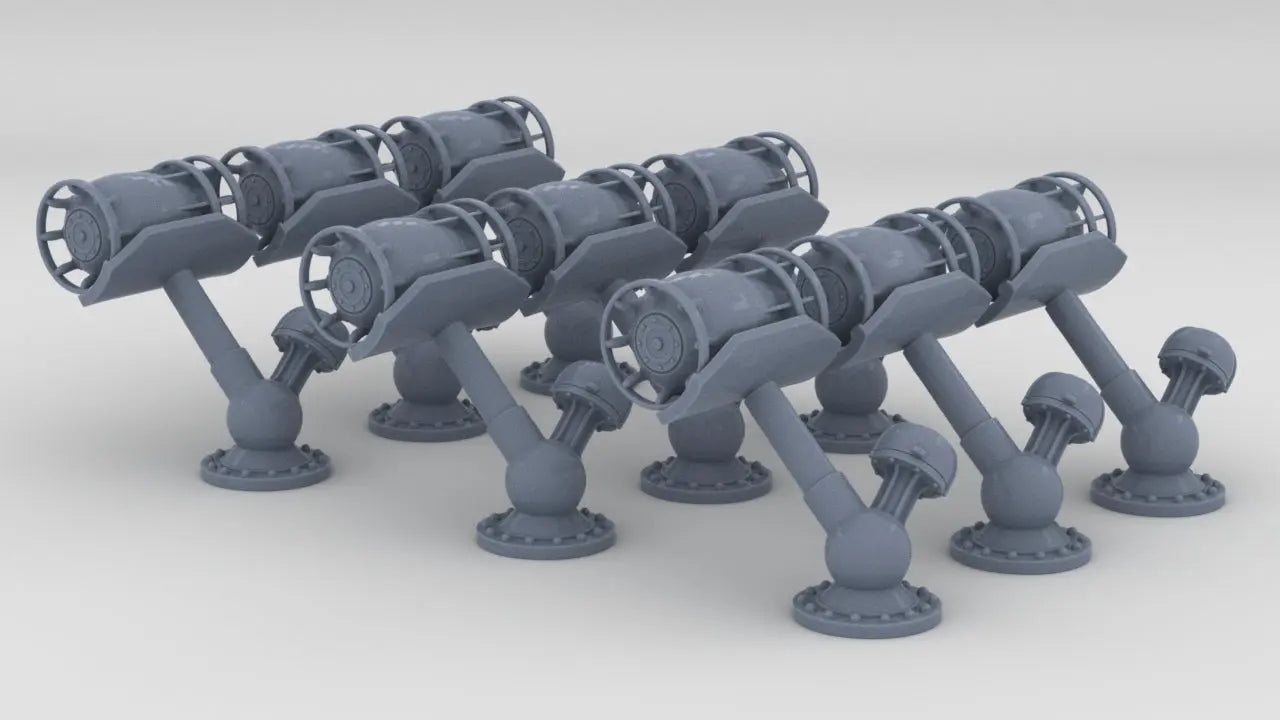 1/350 USN K-Gun Loaded Depth Charge Mk9 Set (9pcs) Resin3Dinteractive