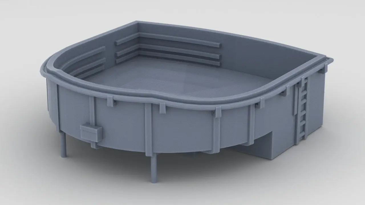 1/350 USS Missouri (BB-63) Stern Main Turret 40mm Bofors Tub Resin3Dinteractive